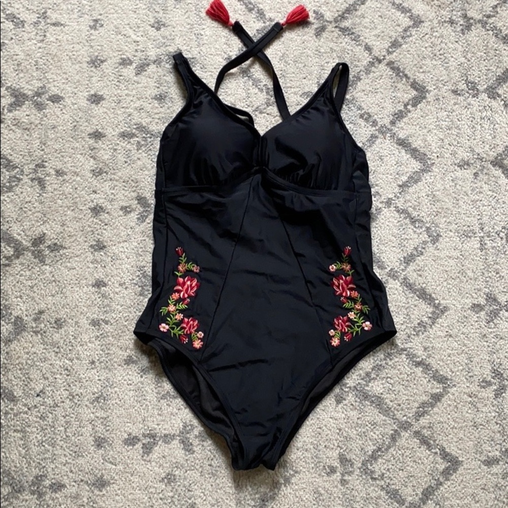 Adore Me Embroidered Loppa One Piece Swim Suit